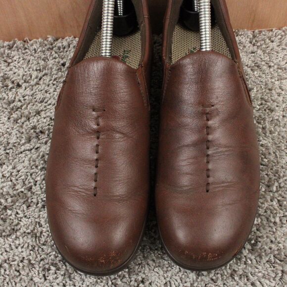 SAS Simplify Womens 7.5 Brown Leather Slip On Comfort Loafers Work Casual - Picture 4 of 11